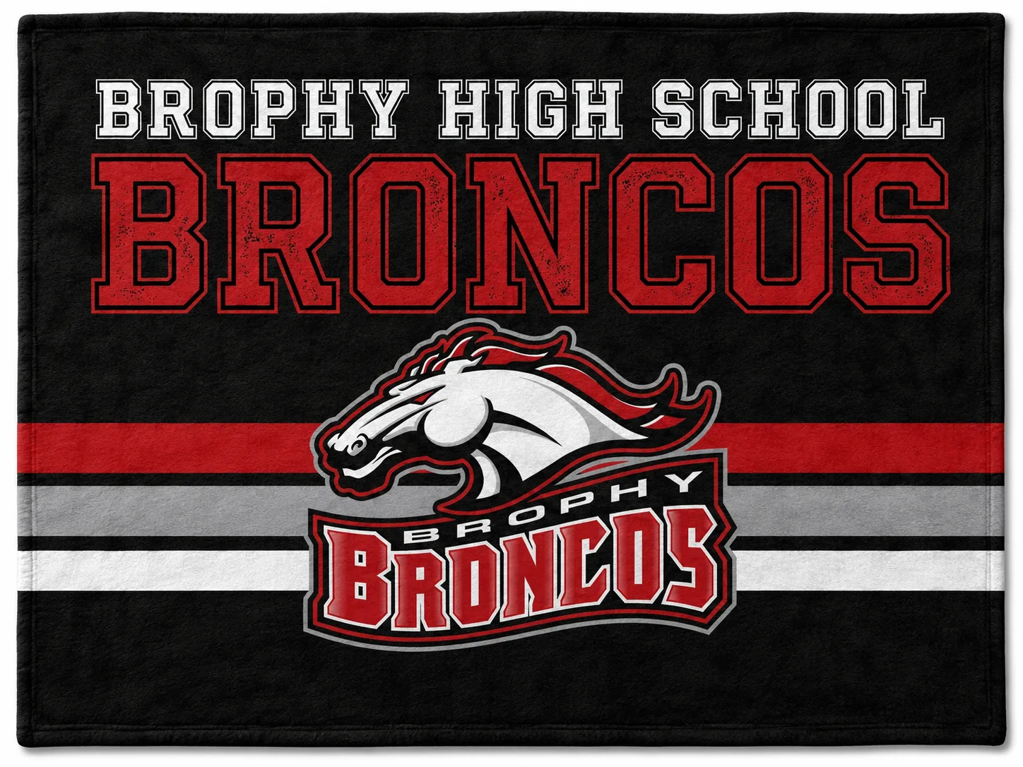 Brophy High School Broncos custom blanket